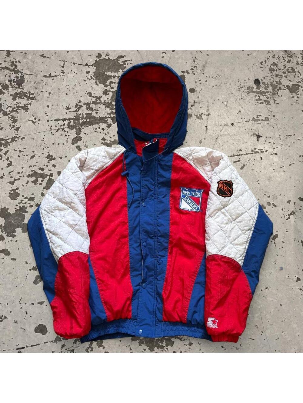 Mens Vintage 90s Starter New York Rangers NHL Jacket SIze L